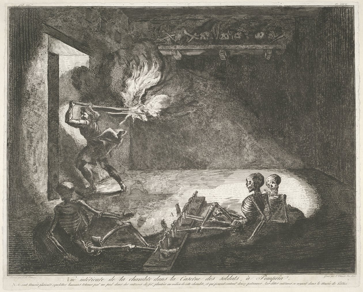 Soldatenkaserne in Pompeji von Francesco Piranesi