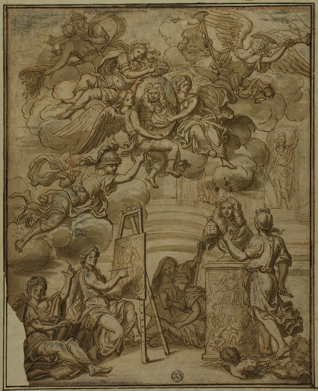 Titelseite mit Porträt des Vizekönigs von Neapel von Francesco Solimena