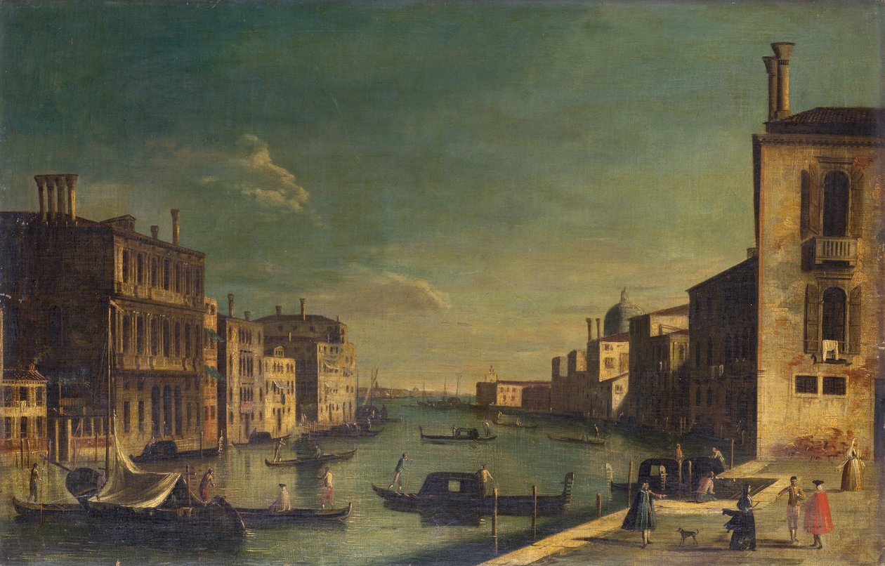Der Canal Grande, Blick nach Osten vom Campo San Vio zum Bacino von Francesco Tironi
