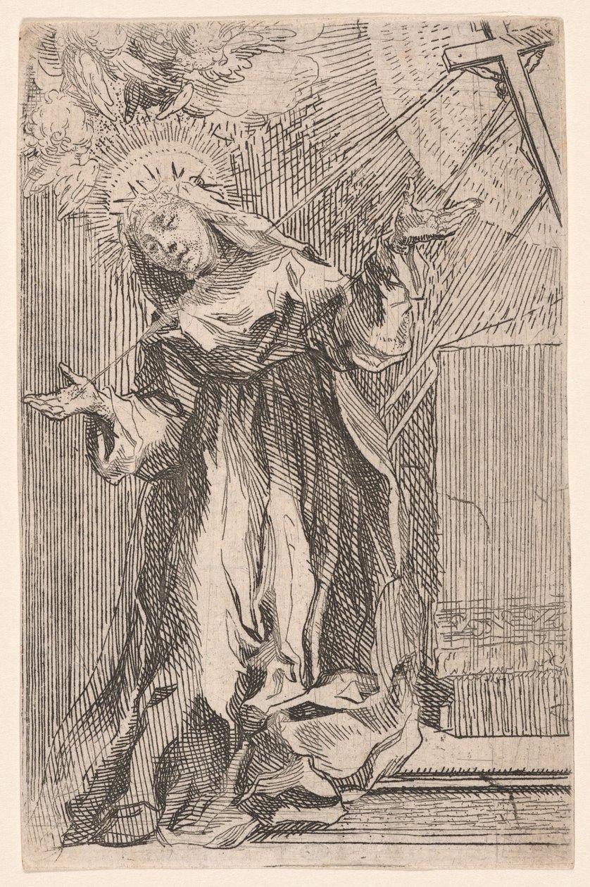 Die heilige Katharina von Siena empfängt die Stigmata von Francesco Vanni