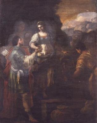 Rebekka und Eliezer am Brunnen von Francesco de (attr. to) Mura