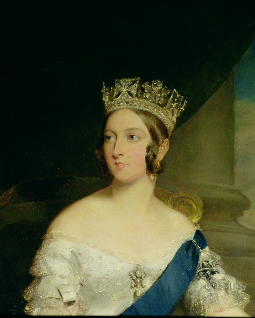 Porträt von Königin Victoria, 1843 (Detail) von Francis Grant