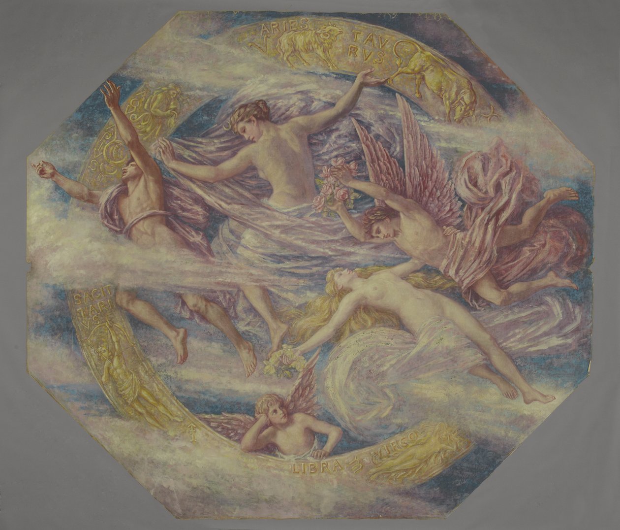 Diana und ihre Begleiterinnen unter den Sternbildern, ca. 1894 von Francis Augustus Lathrop