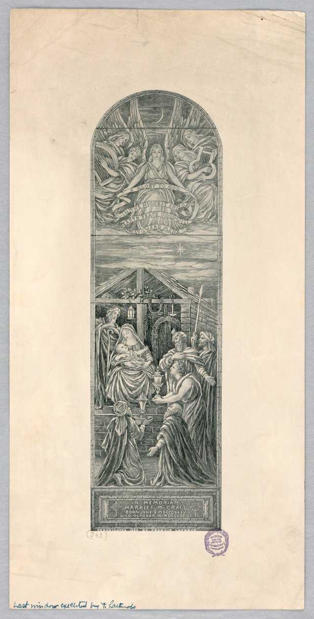 Gedenkfenster für Harriet M. Crall von Francis Augustus Lathrop
