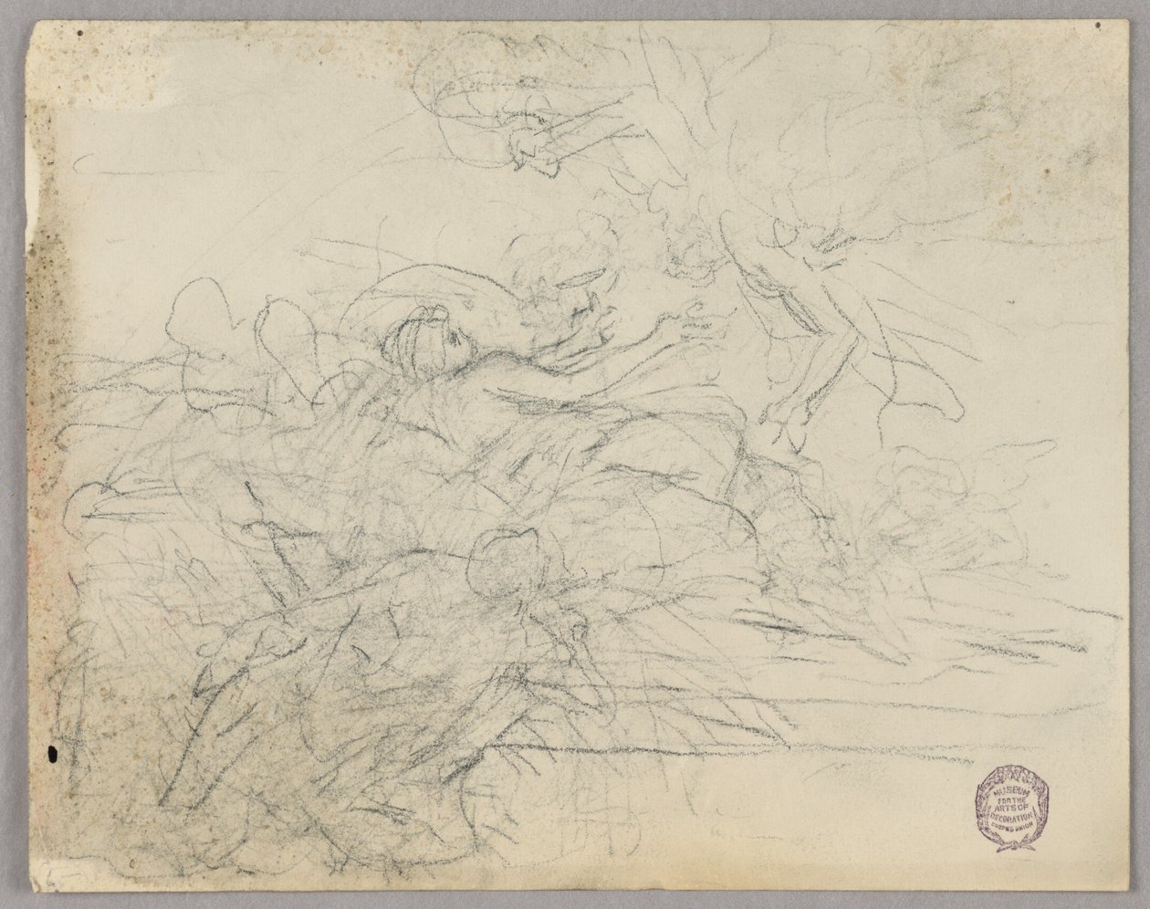 Skizze einer Figurengruppe für die Himmelfahrt von Francis Augustus Lathrop