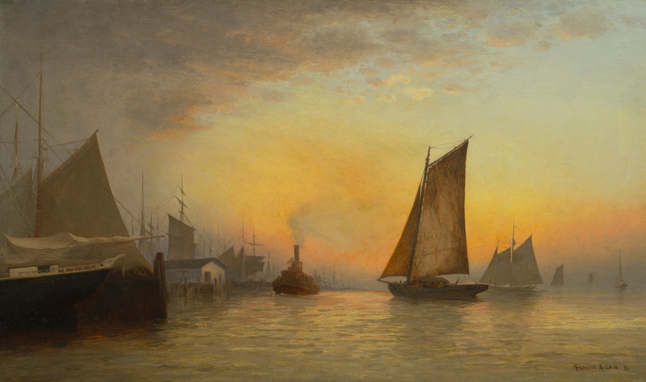 New Yorker Hafen, 1880 von Francis Augustus Silva