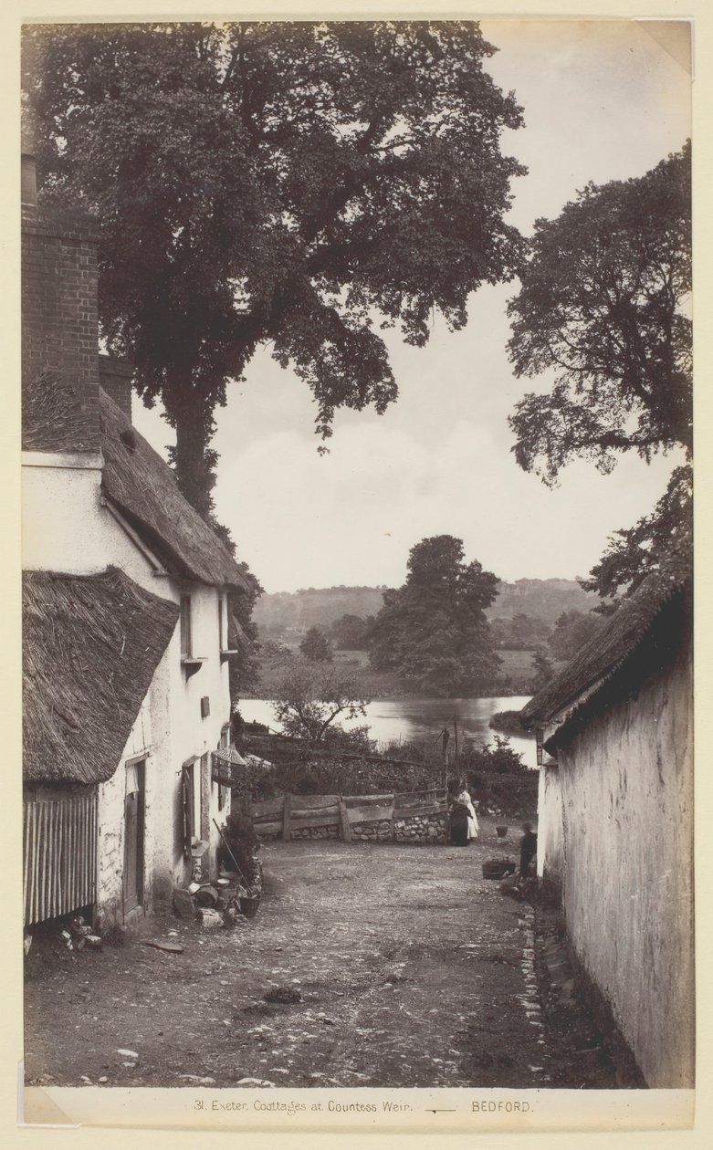 31. Exeter, Cottages bei Countess Weir von Francis Bedford