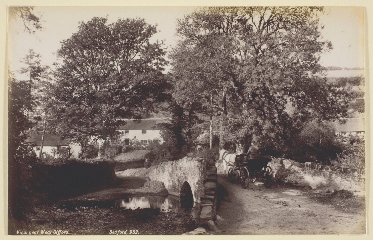 Ansicht in der Nähe von Wear Gifford von Francis Bedford