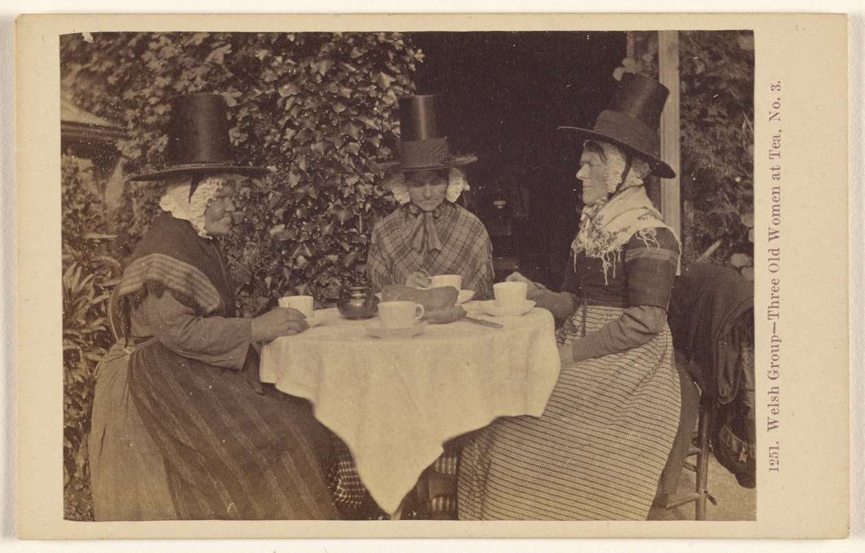 Walisische Gruppe - drei alte Frauen beim Tee, Nr. 3 von Francis Bedford