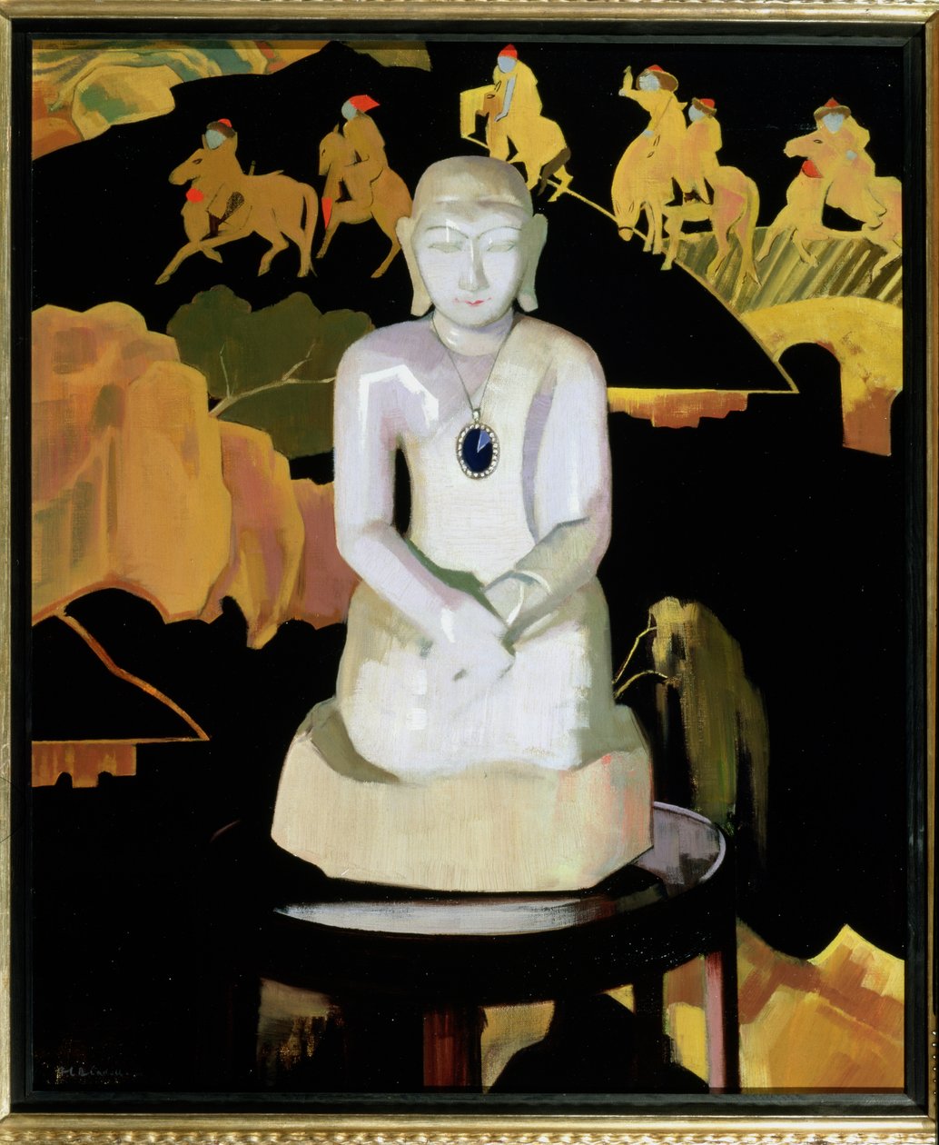 Der Buddha (Schwarz und Gold) ca. 1929-30 von Francis Campbell Boileau Cadell