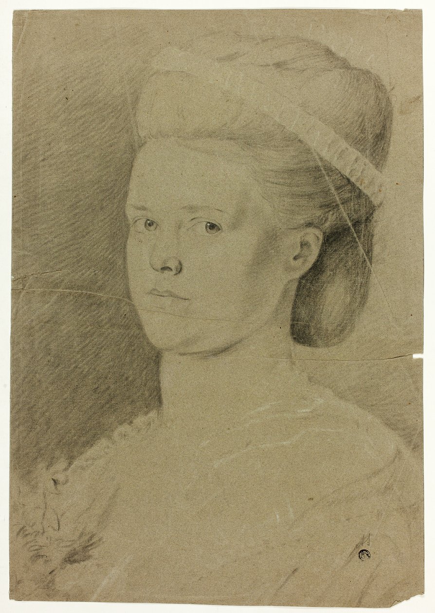 Porträtbüste einer jungen Frau von Francis Cotes