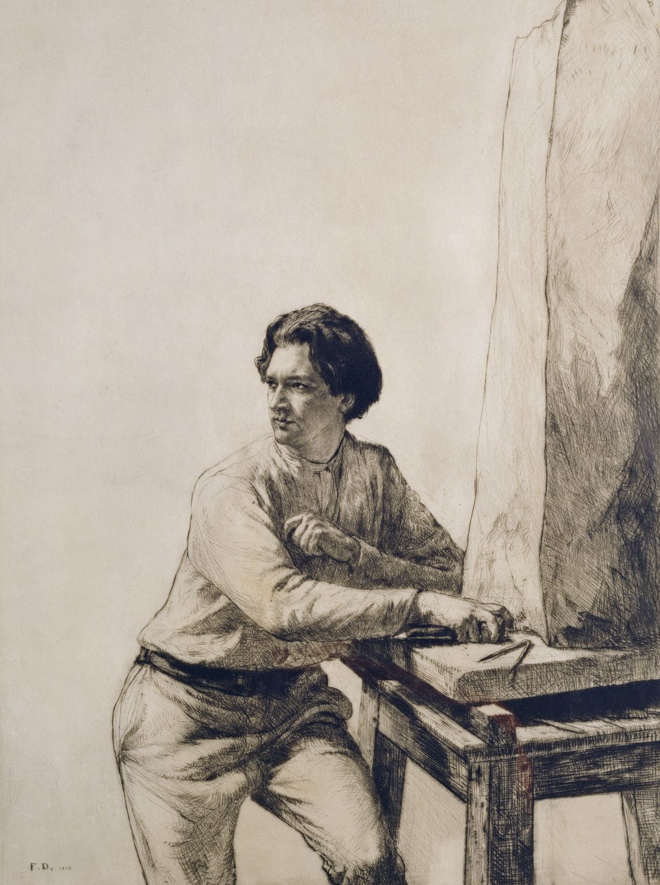 Porträt von Jacob Epstein (1880-1959) von Francis Dodd