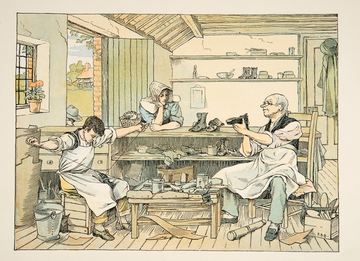 Der Schuster, aus Vierundzwanzig Arbeiter, veröffentlicht 1900 von Francis Donkin Bedford