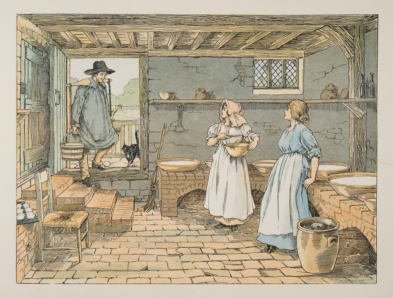 Der Milchmann, aus Vierundzwanzig Arbeiter, veröffentlicht 1900 von Francis Donkin Bedford