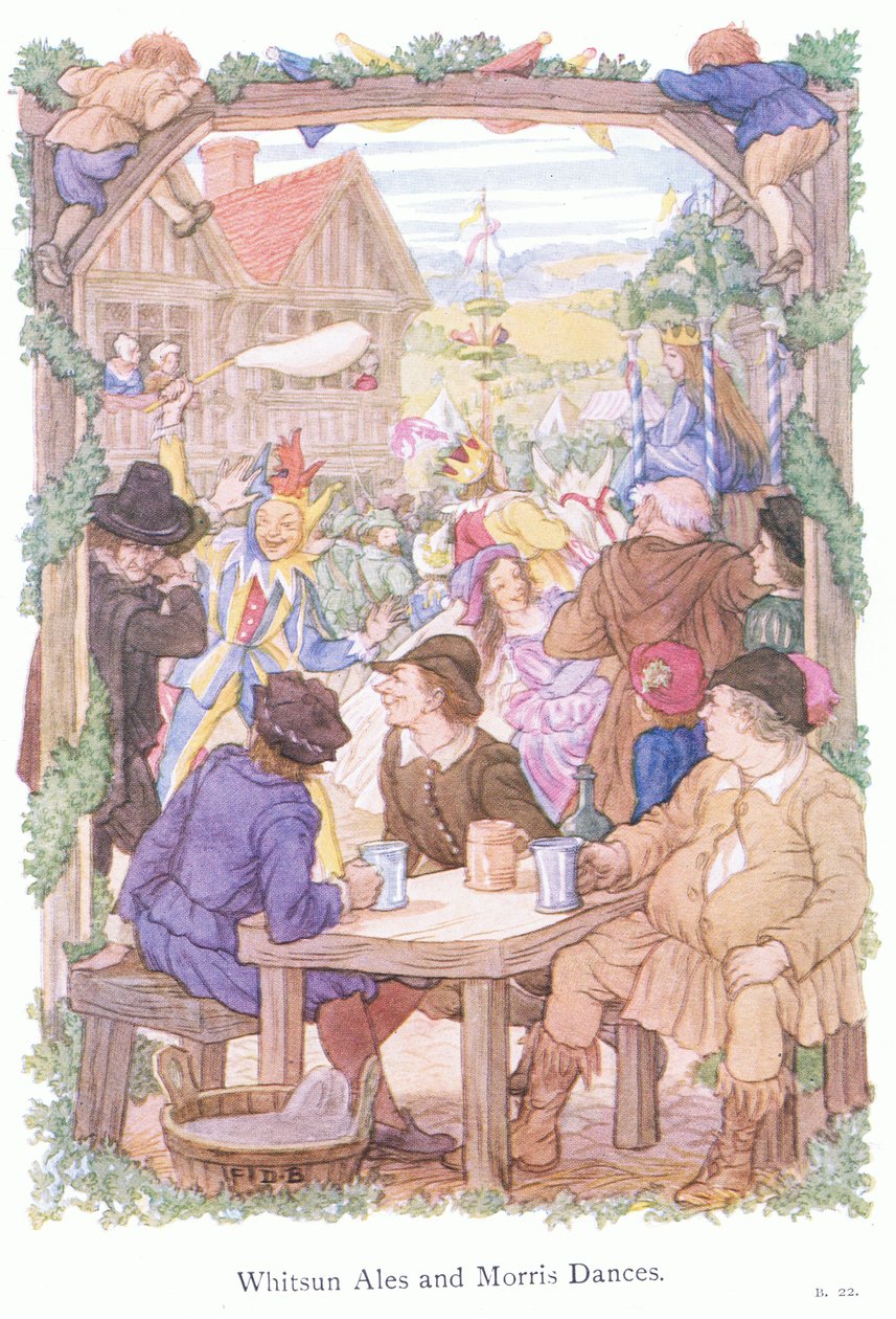 Pfingstbiere und Morris-Tänzer von Francis Donkin Bedford