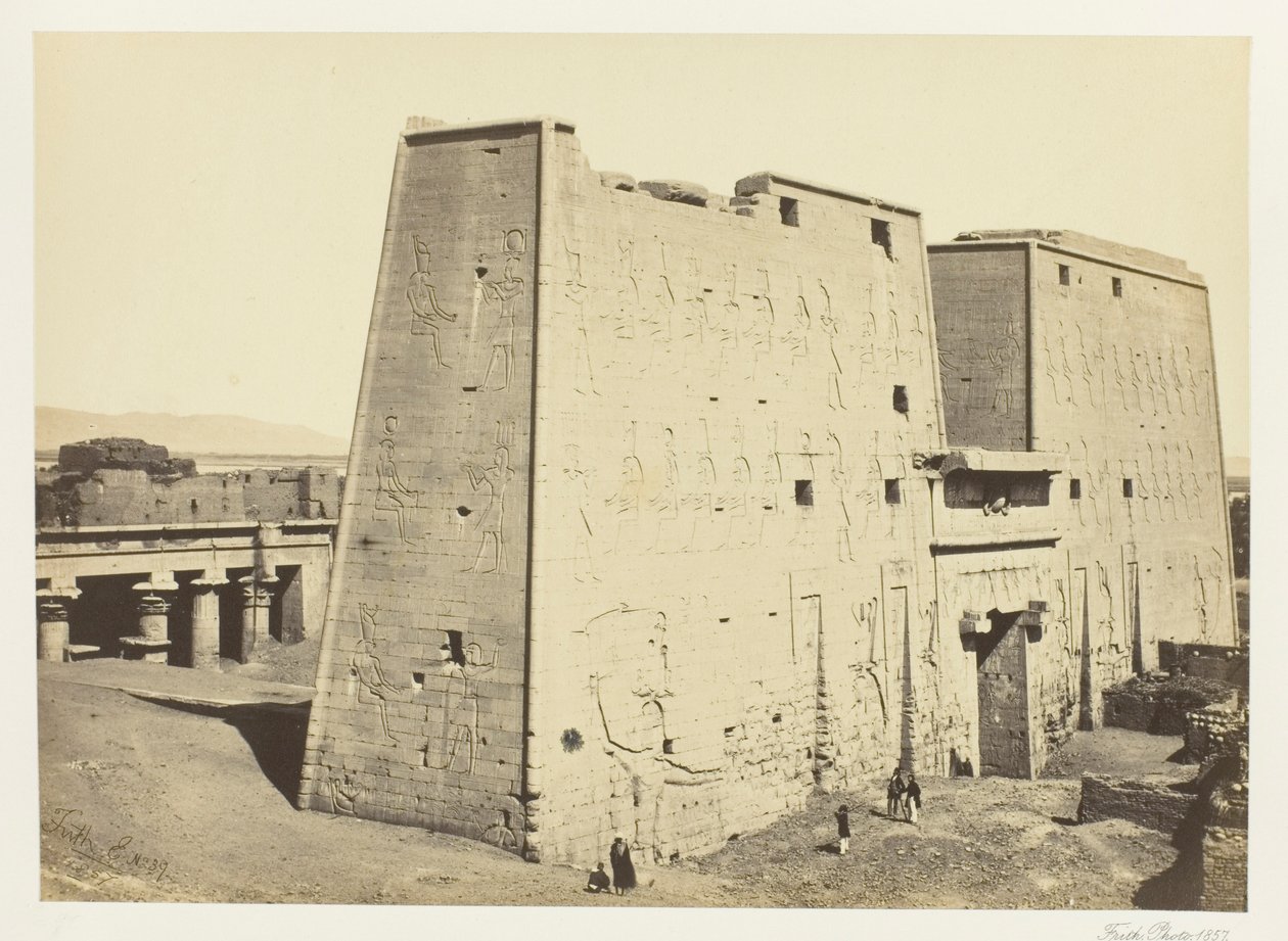 Der Große Pylon von Edfu, Oberägypten von Francis Frith