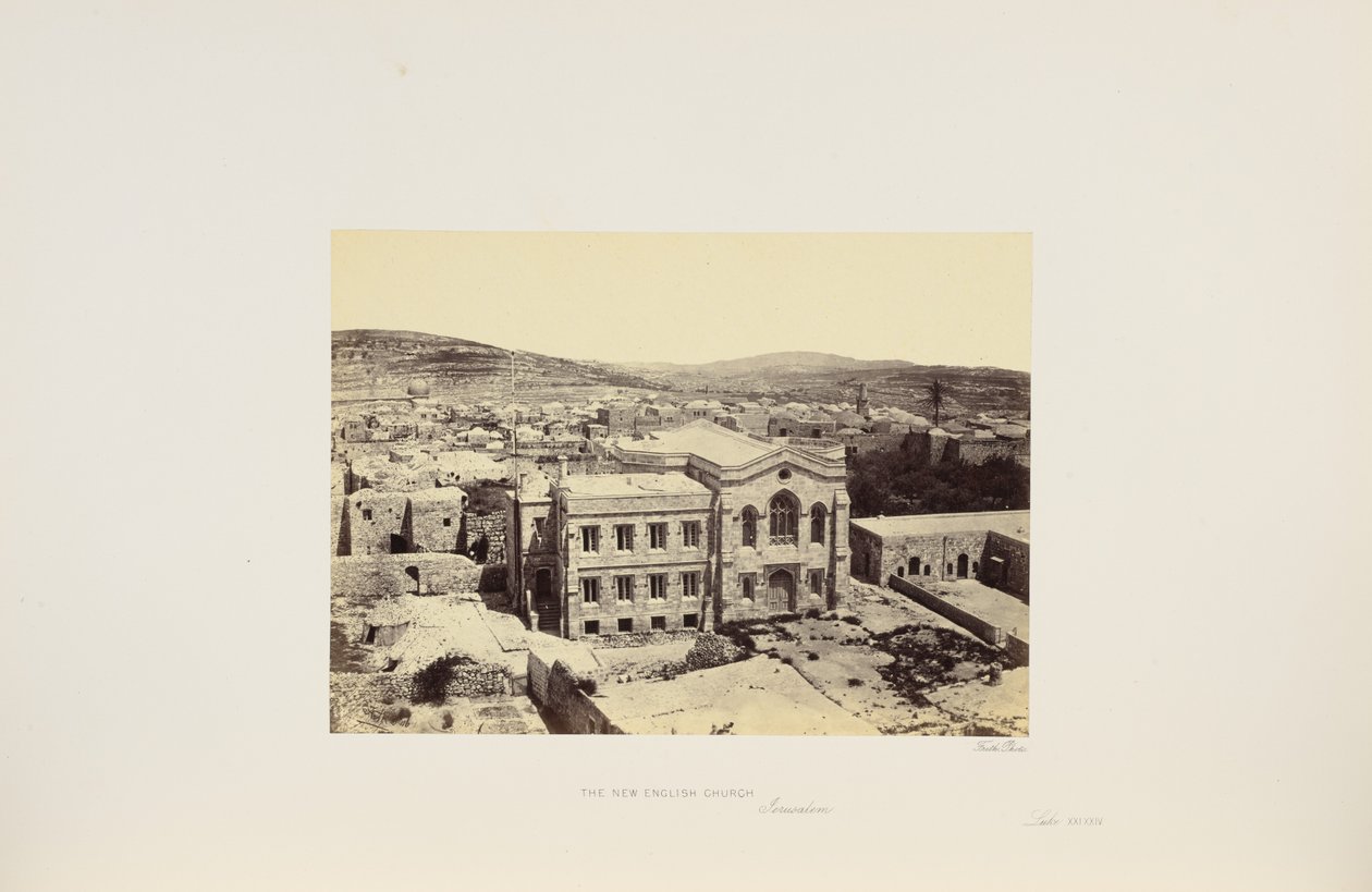 Die Neue Englische Kirche, Jerusalem von Francis Frith