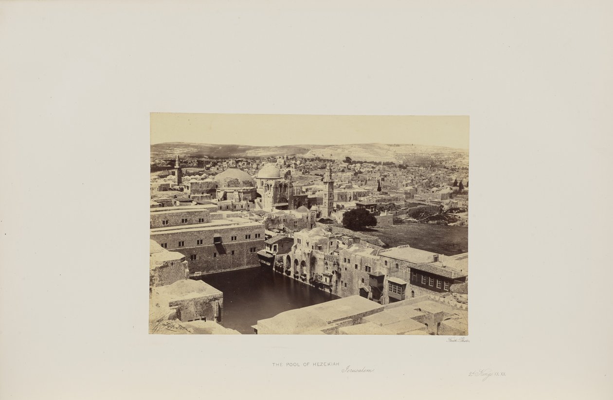 Der Teich von Hiskija. Jerusalem von Francis Frith