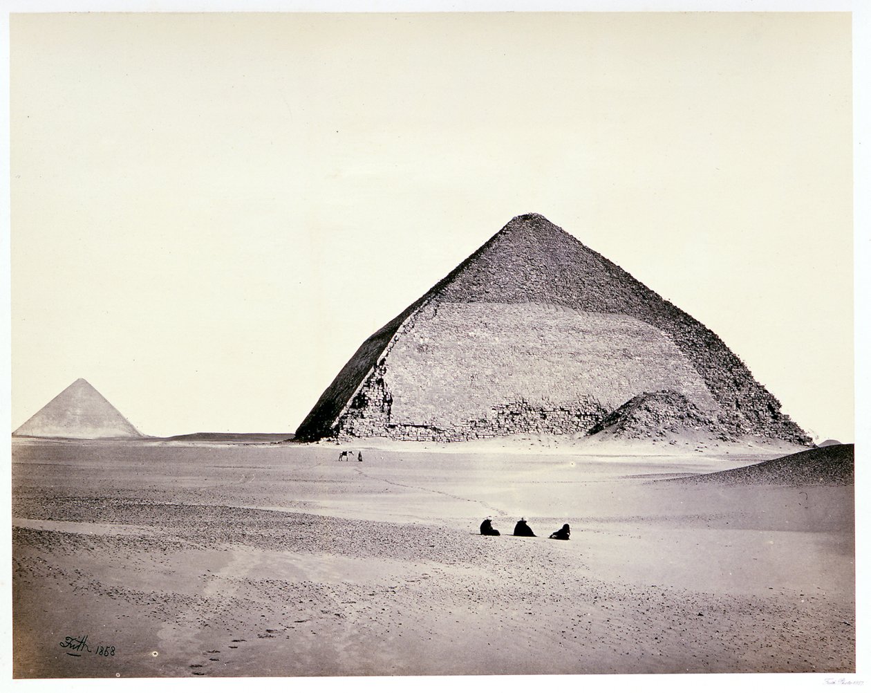 Die Pyramiden von Dahschur, von Südwesten von Francis Frith