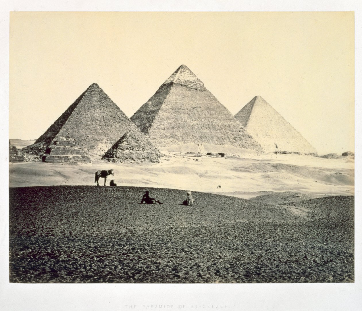 Die Pyramiden von El-Geezeh von Südwesten, Ägypten von Francis Frith