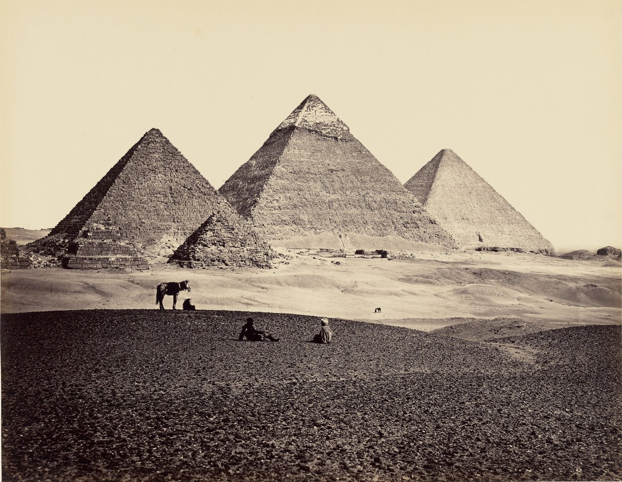 Die Pyramiden von Gizeh von Südwesten von Francis Frith