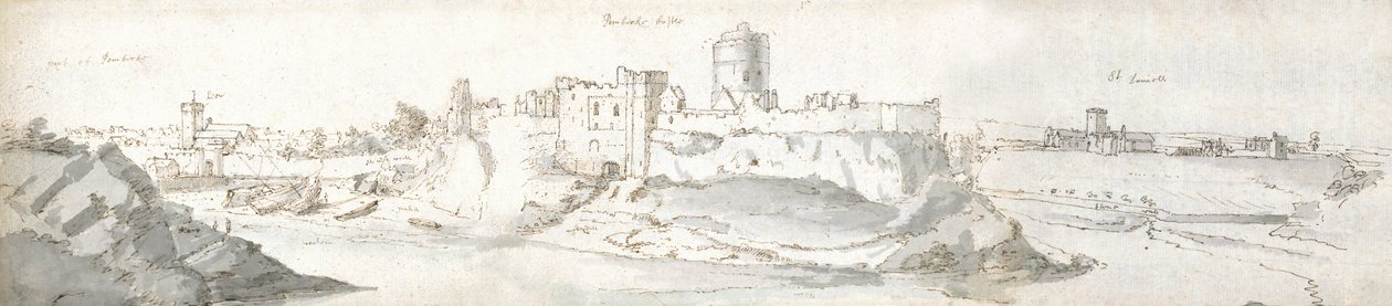 Pembroke Castle, ca. 1678 von Francis Place