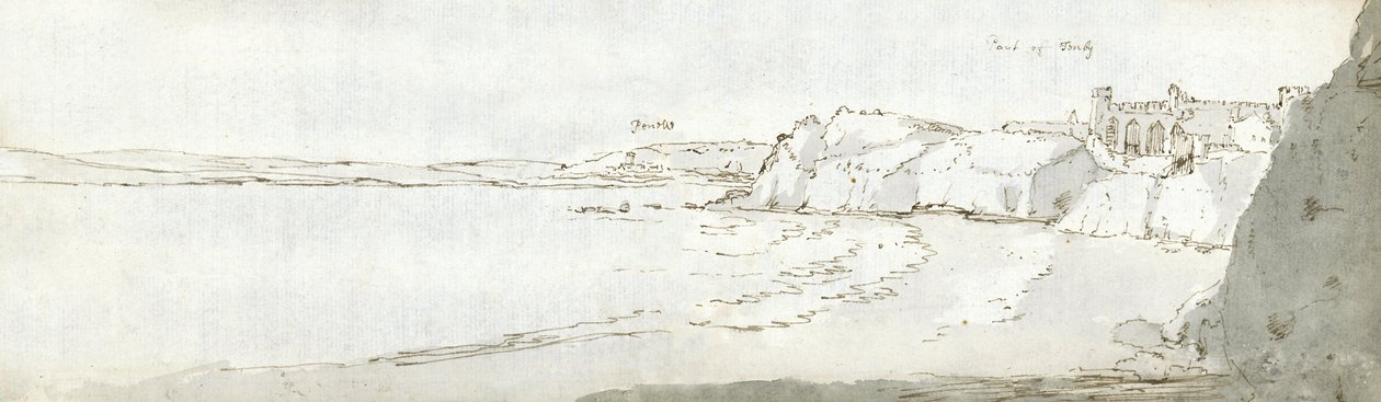Hafen von Tenby, ca. 1678 von Francis Place