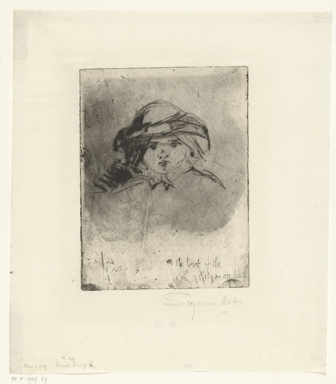 Kopf eines Mädchens von Francis Seymour Haden (Sir)