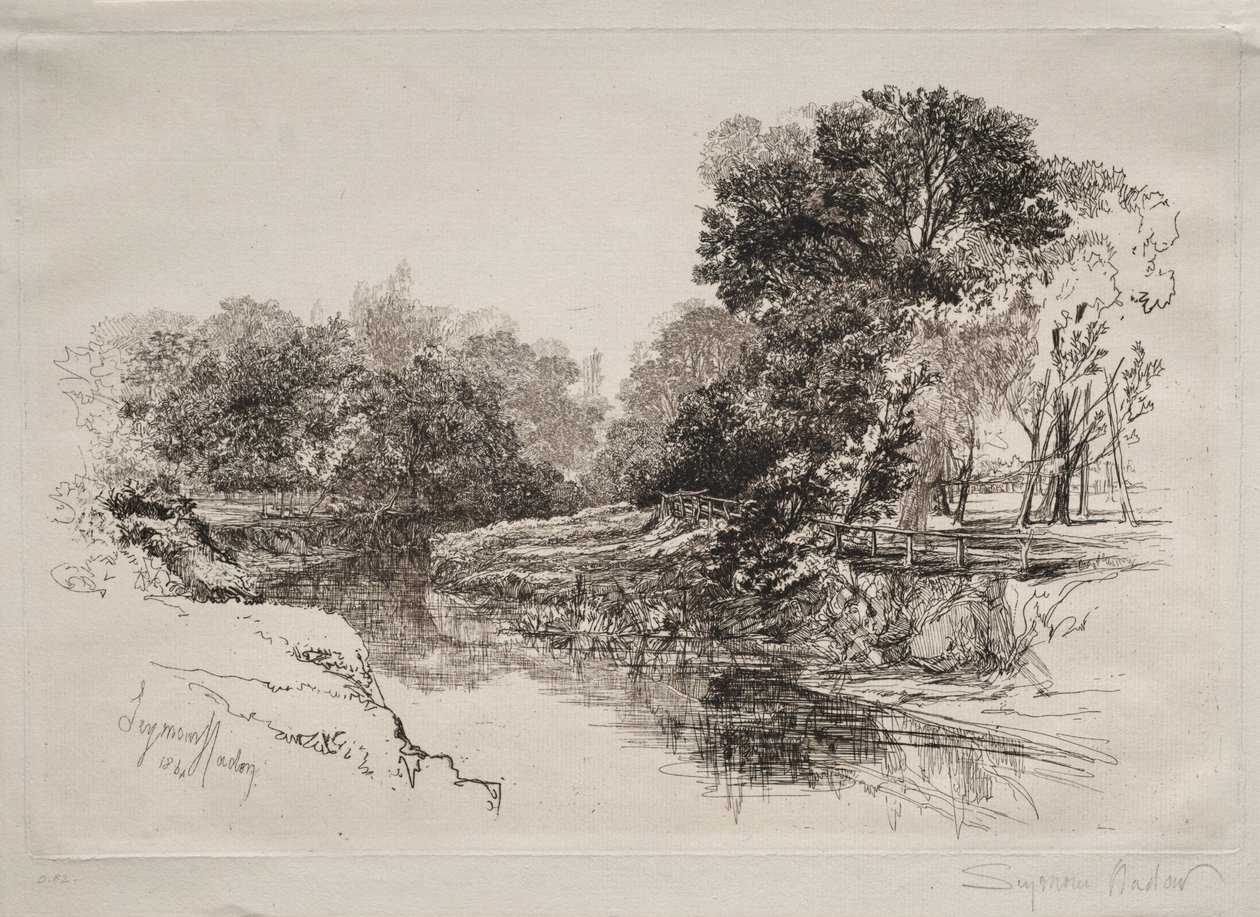 Ein Fluss in Irland, 1864 von Francis Seymour Haden