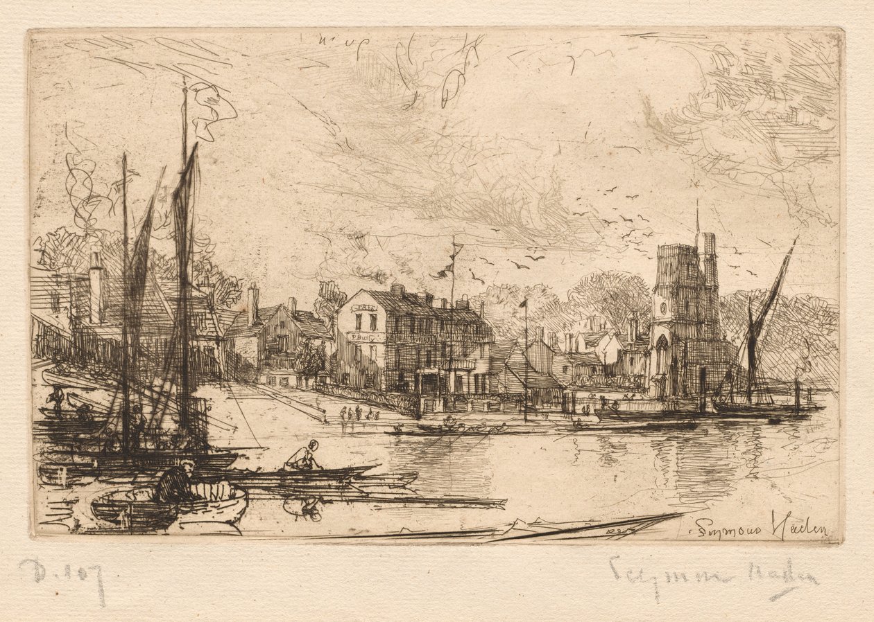 Harry Kellys, Putney, 1865-1866 von Francis Seymour Haden