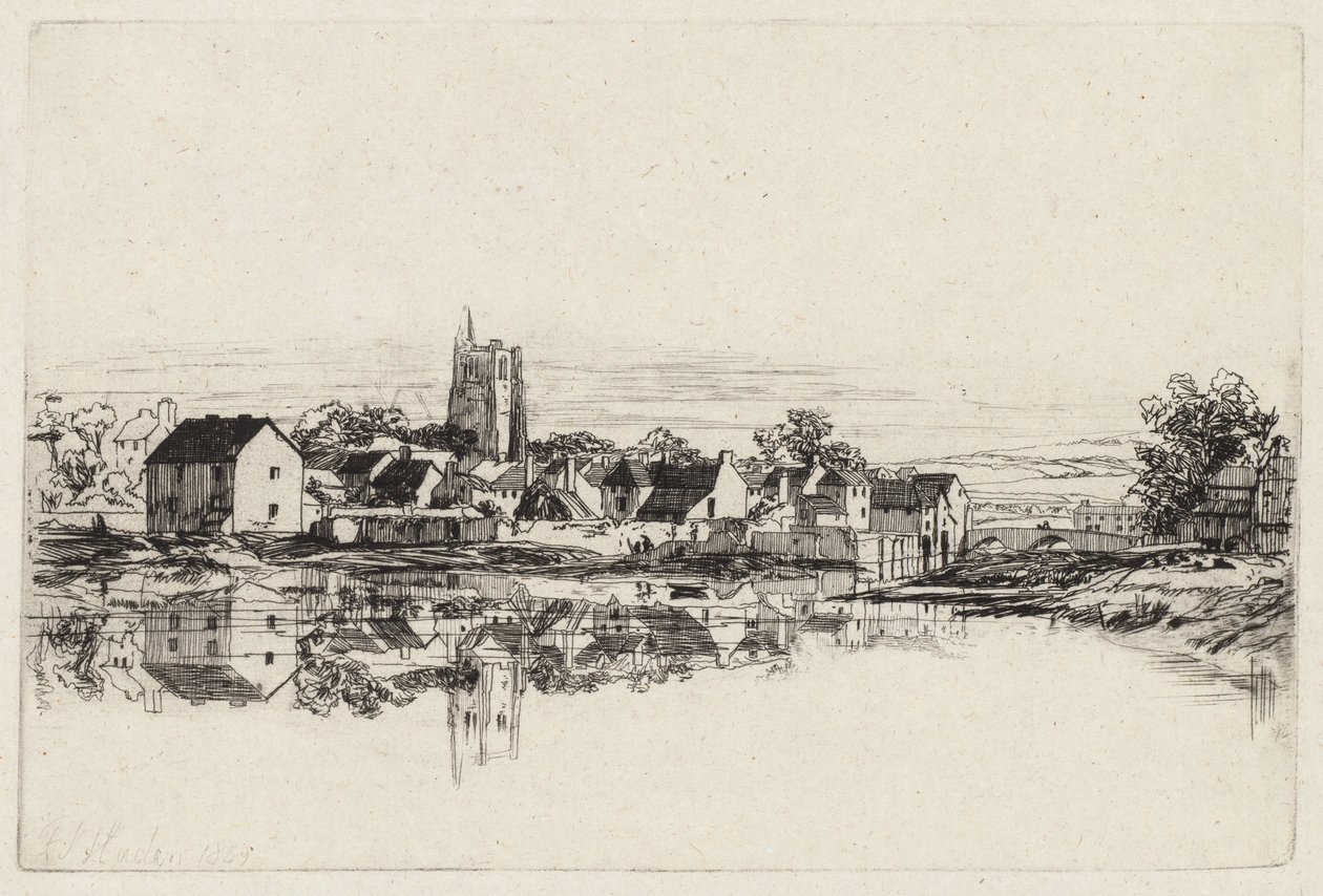Stadt Kidwelly von Francis Seymour Haden