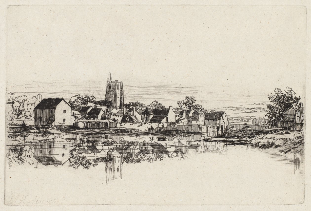 Stadt Kidwelly, 1859 von Francis Seymour Haden