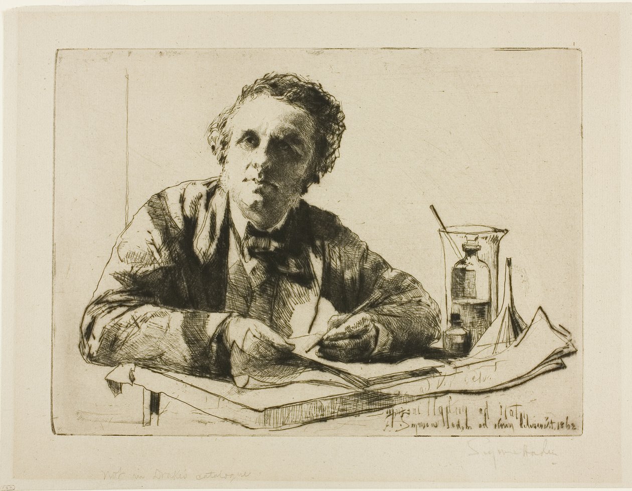 Porträt von Francis Seymour Haden, Nr. 2 (Während des Radierens) von Francis Seymour Haden