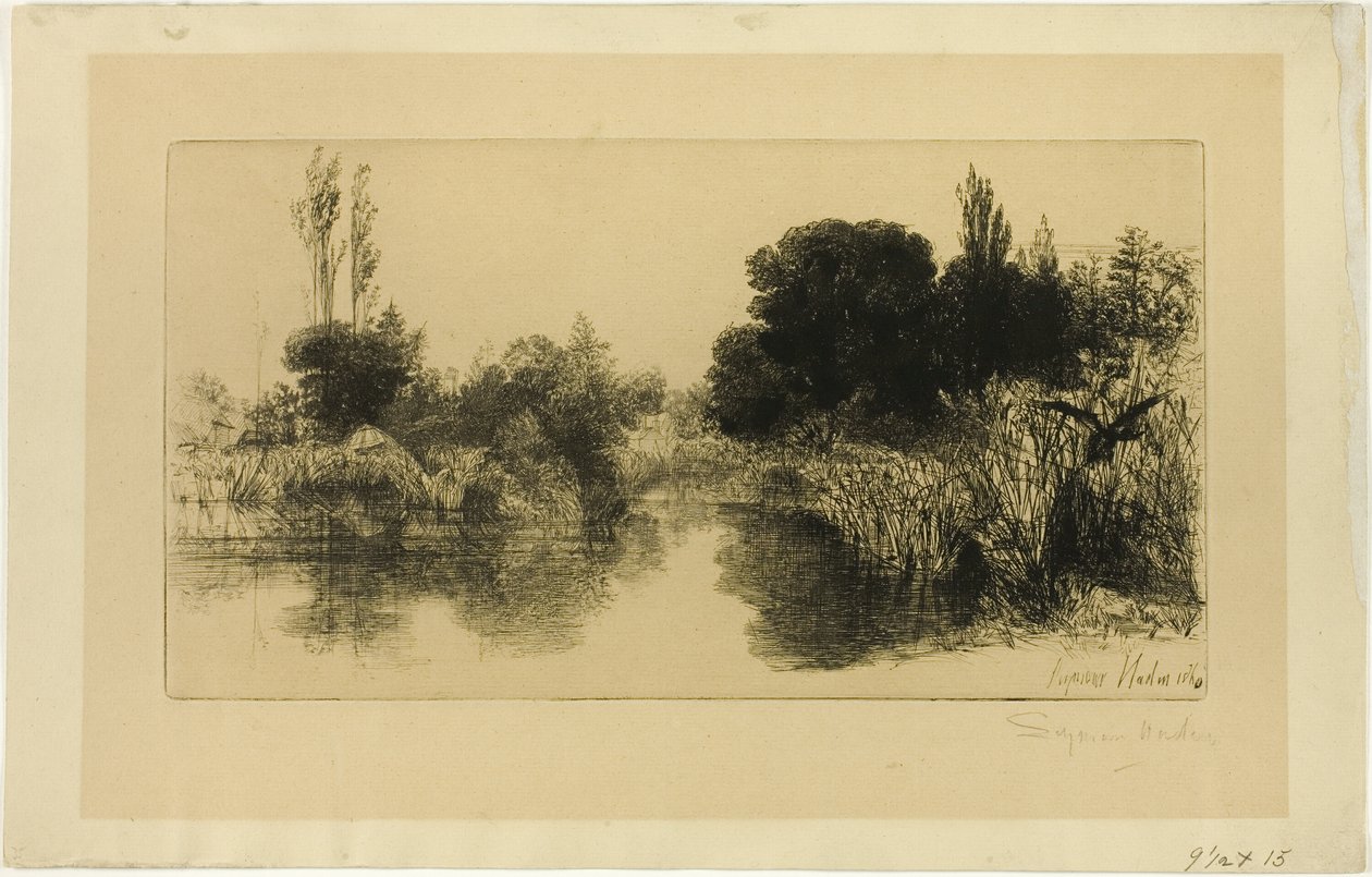 Shere Mill Teich, Nr. II (große Platte) von Francis Seymour Haden