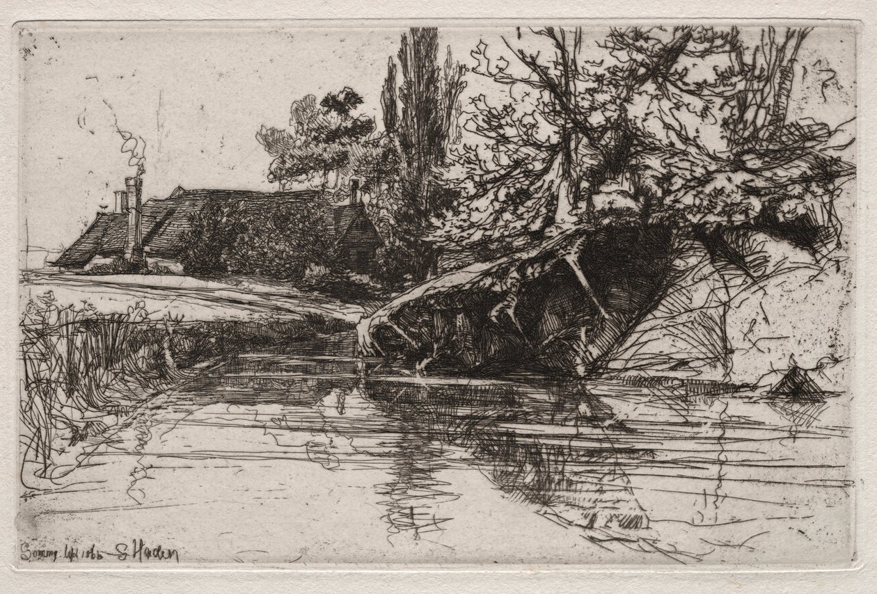 Das Wassergrabenhaus, 1865 von Francis Seymour Haden