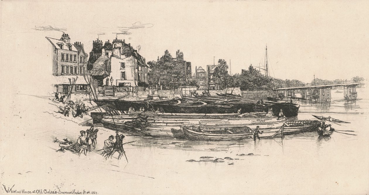 Whistlers Haus in Old Chelsea von Francis Seymour Haden