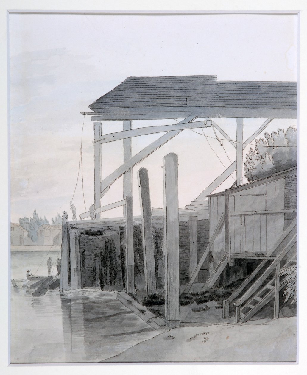 Ein Kai, ca. 1800 von Francis Towne