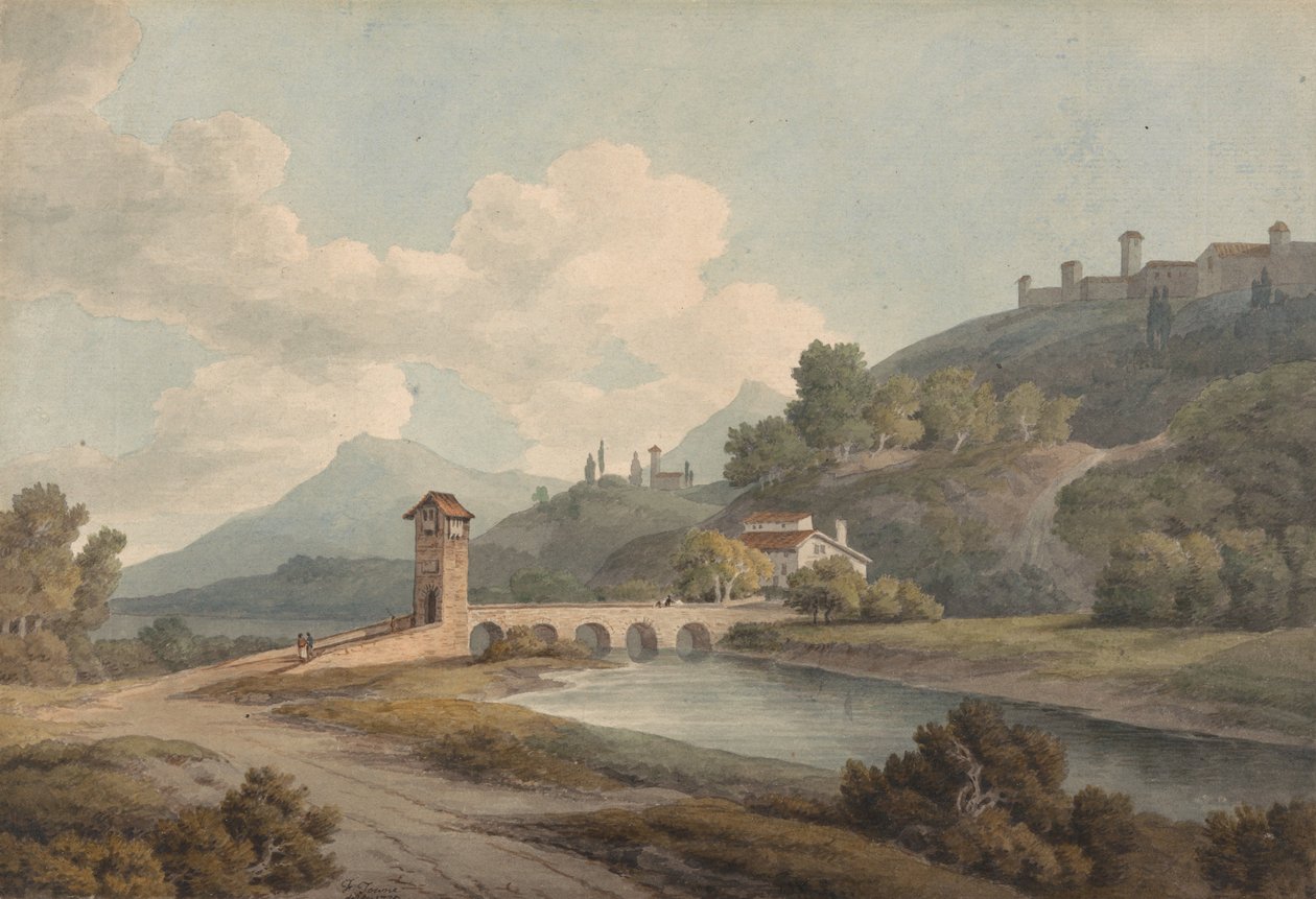 Moderne Brücke bei Narni von Francis Towne