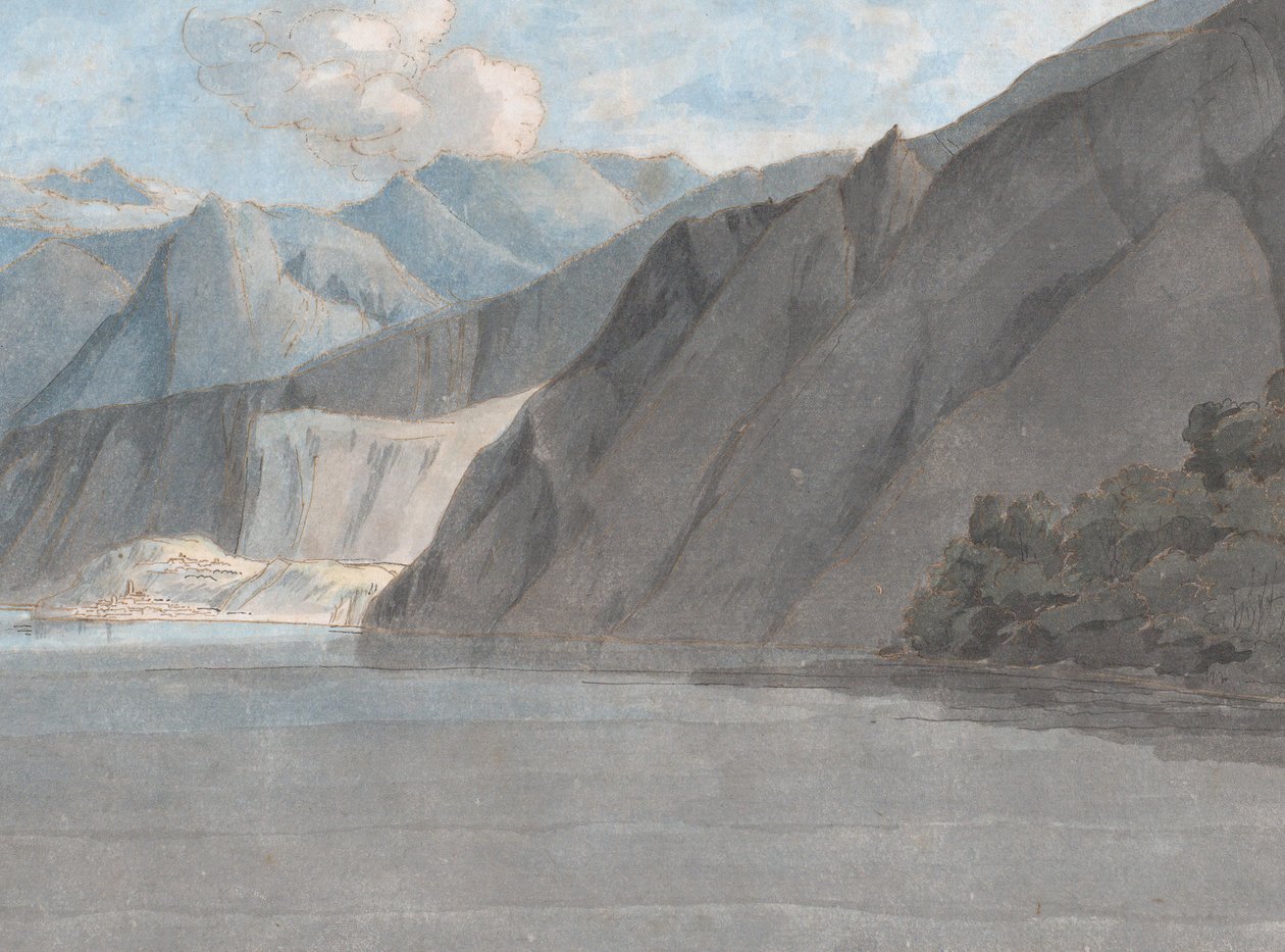 Ansicht des Comer Sees mit Monte Leoni, 27. August 1781 von Francis Towne