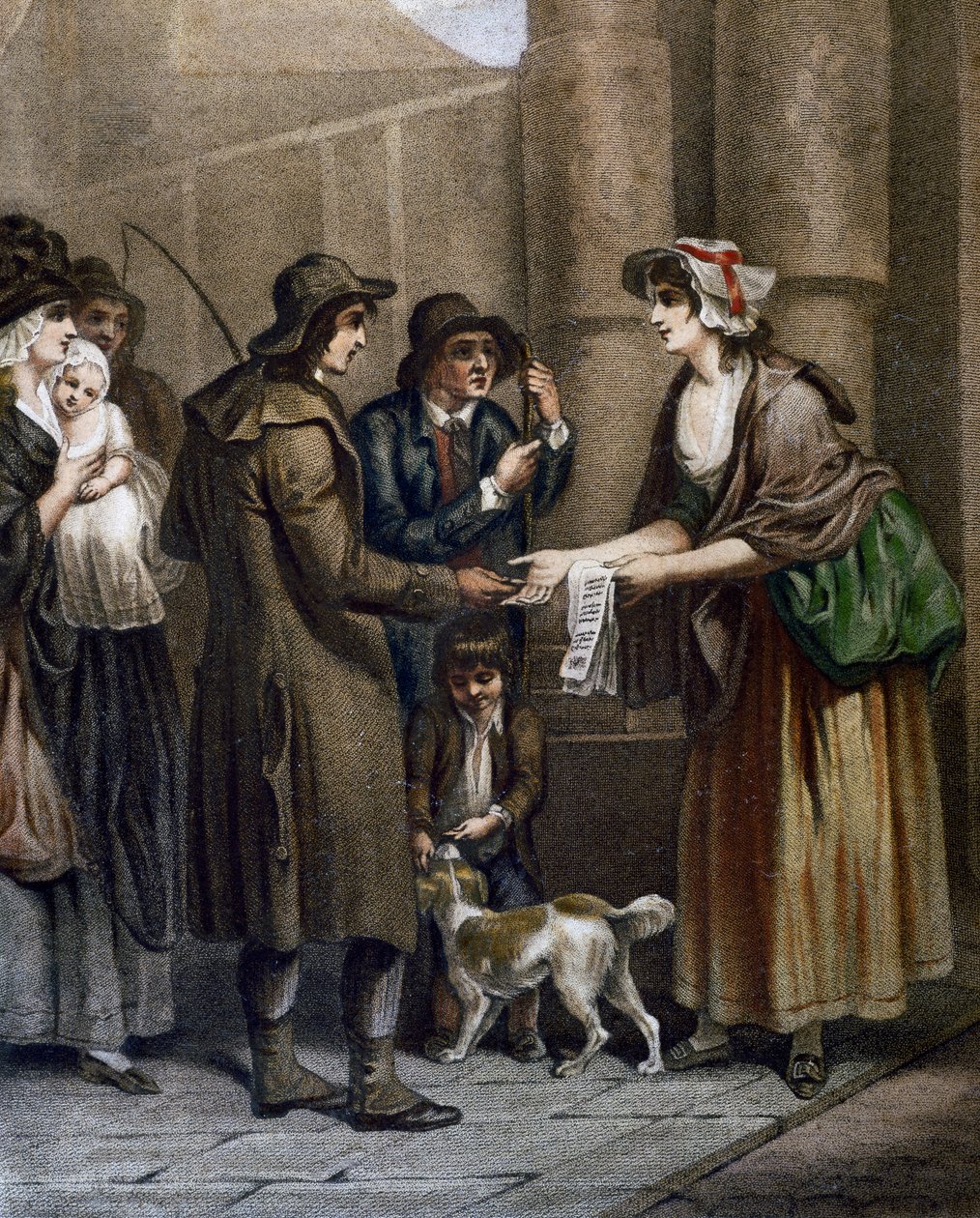 Verkäufer von Notenblättern für neue Lieder, Gravur von Francis Wheatley (1747-1801) aus Cries in London, Vereinigtes Königreich von Francis Wheatley