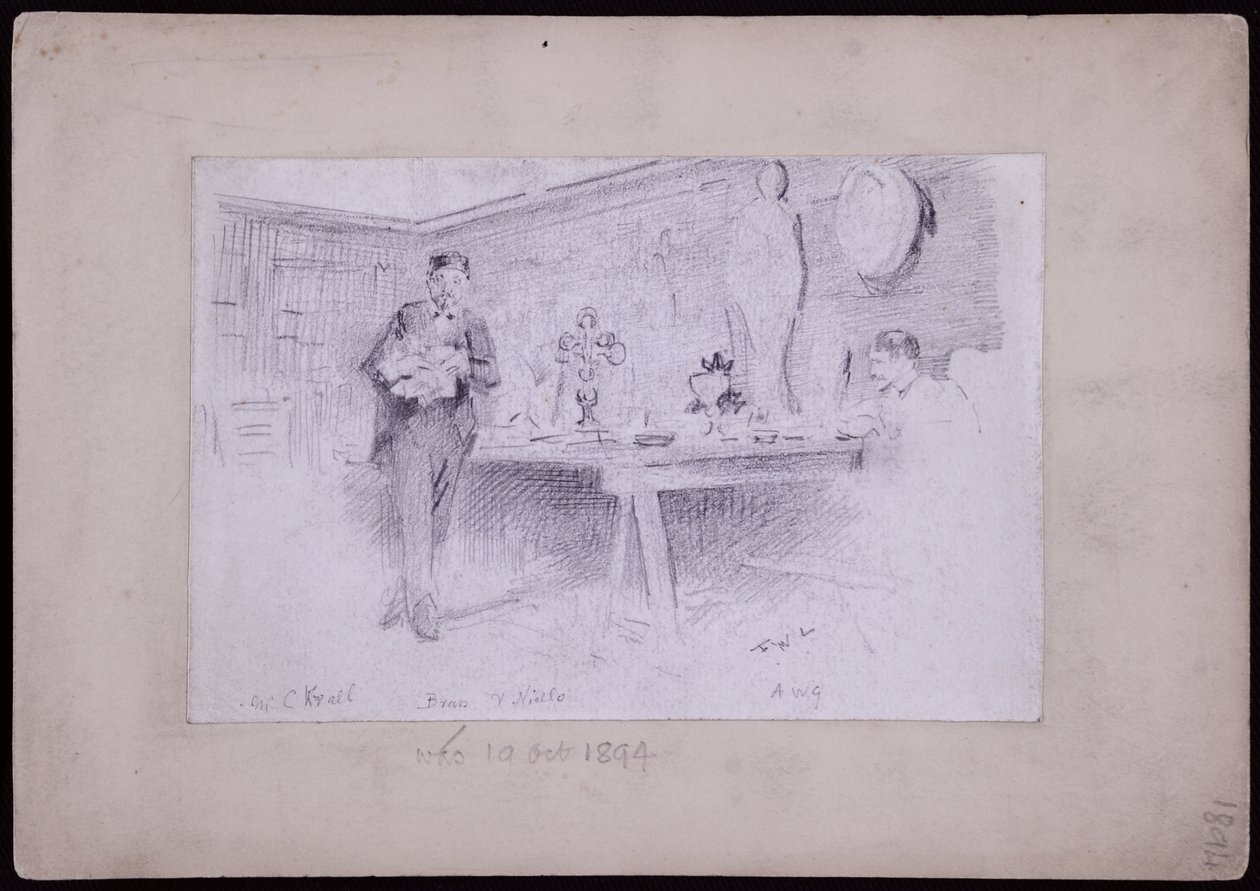 Porträt von Karl Krall von Francis Wilfred Lawson