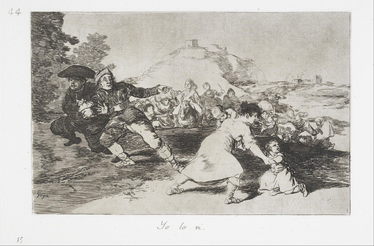 Ich sah es (Yo lo vi) aus der Serie Die Schrecken des Krieges (Los Desastres de la Guerra) von Francisco de Goya