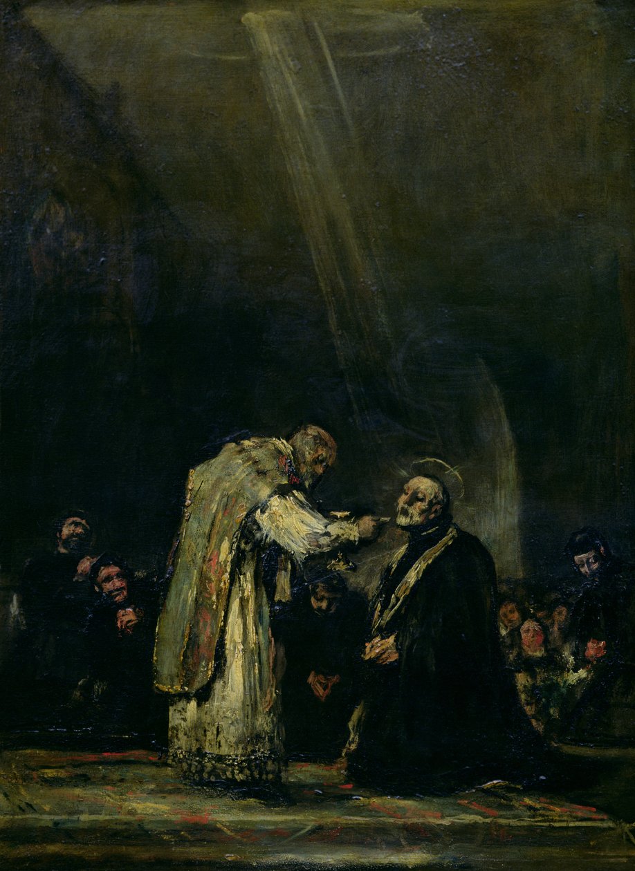 Die letzte Kommunion des Heiligen Joseph Calasanz (1556-1648) ca. 1819 von Francisco de Goya