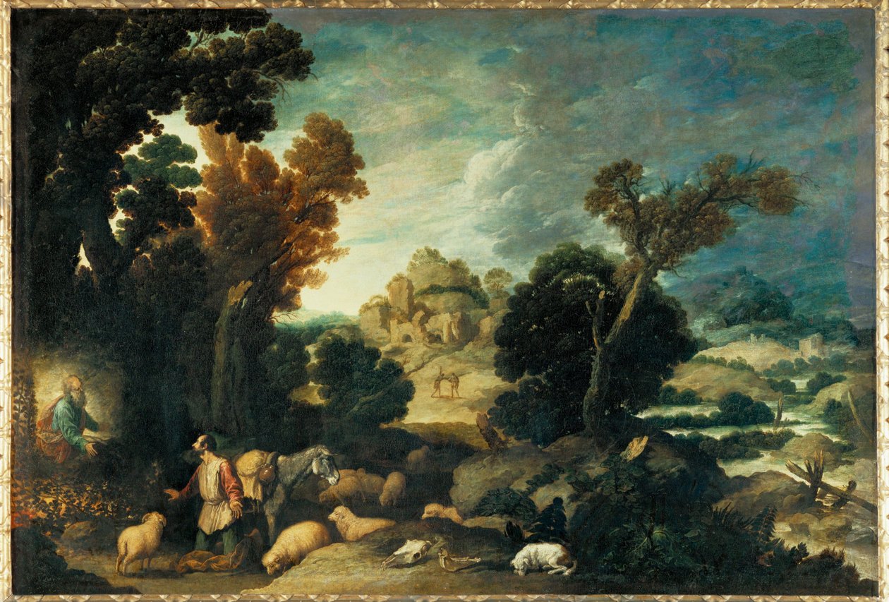 Der brennende Dornbusch - Moses und der brennende Busch von Francisco Collantes