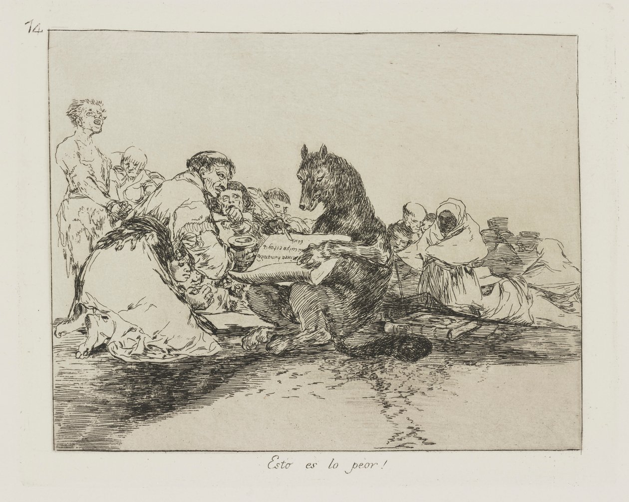 Das ist das Schlimmste!, Platte 74 aus der Serie Los desastres de la guerra (Die Schrecken des Krieges) von Francisco de Goya