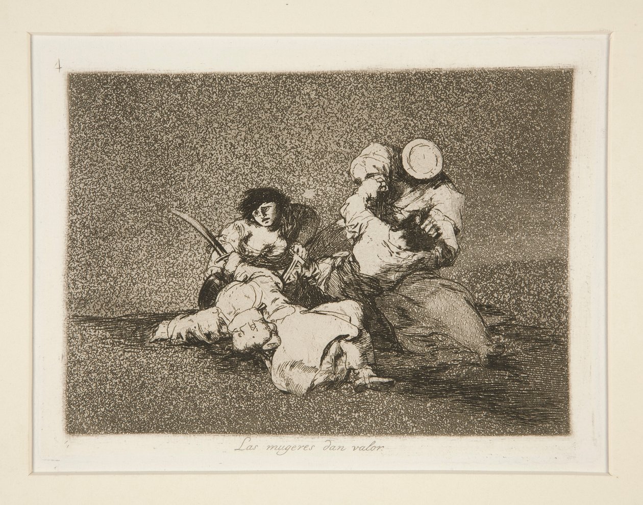 Die Frauen geben Mut, Blatt 4 aus Die Schrecken des Krieges von Francisco de Goya