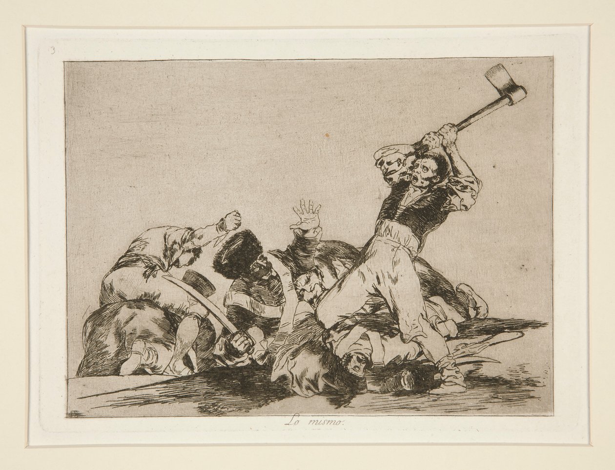Lo mismo (Dasselbe), pl. 3 aus Los desastres de la guerra von Francisco de Goya