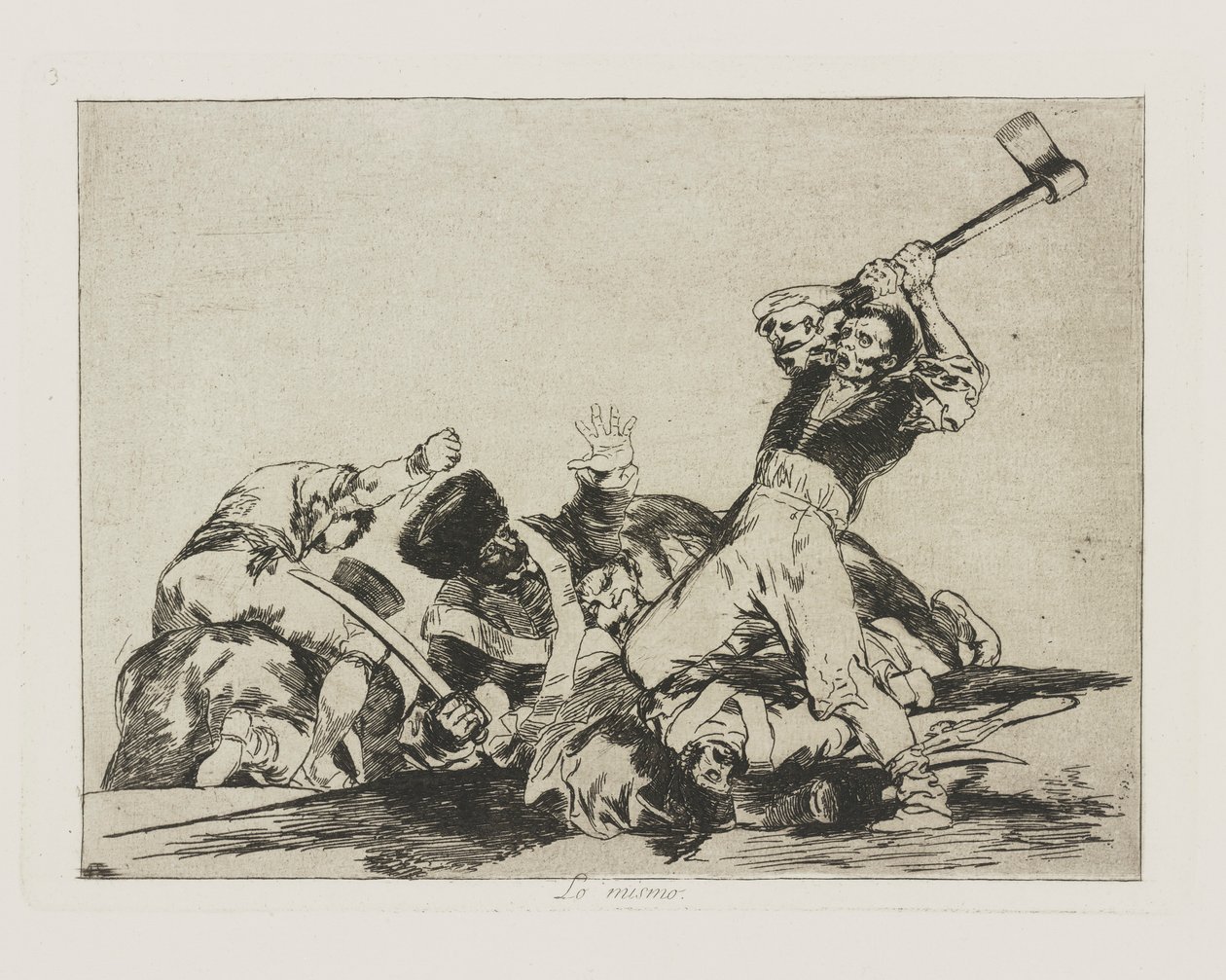 Dasselbe, Platte 3 aus der Serie Los desastres de la guerra (Die Schrecken des Krieges) von Francisco de Goya