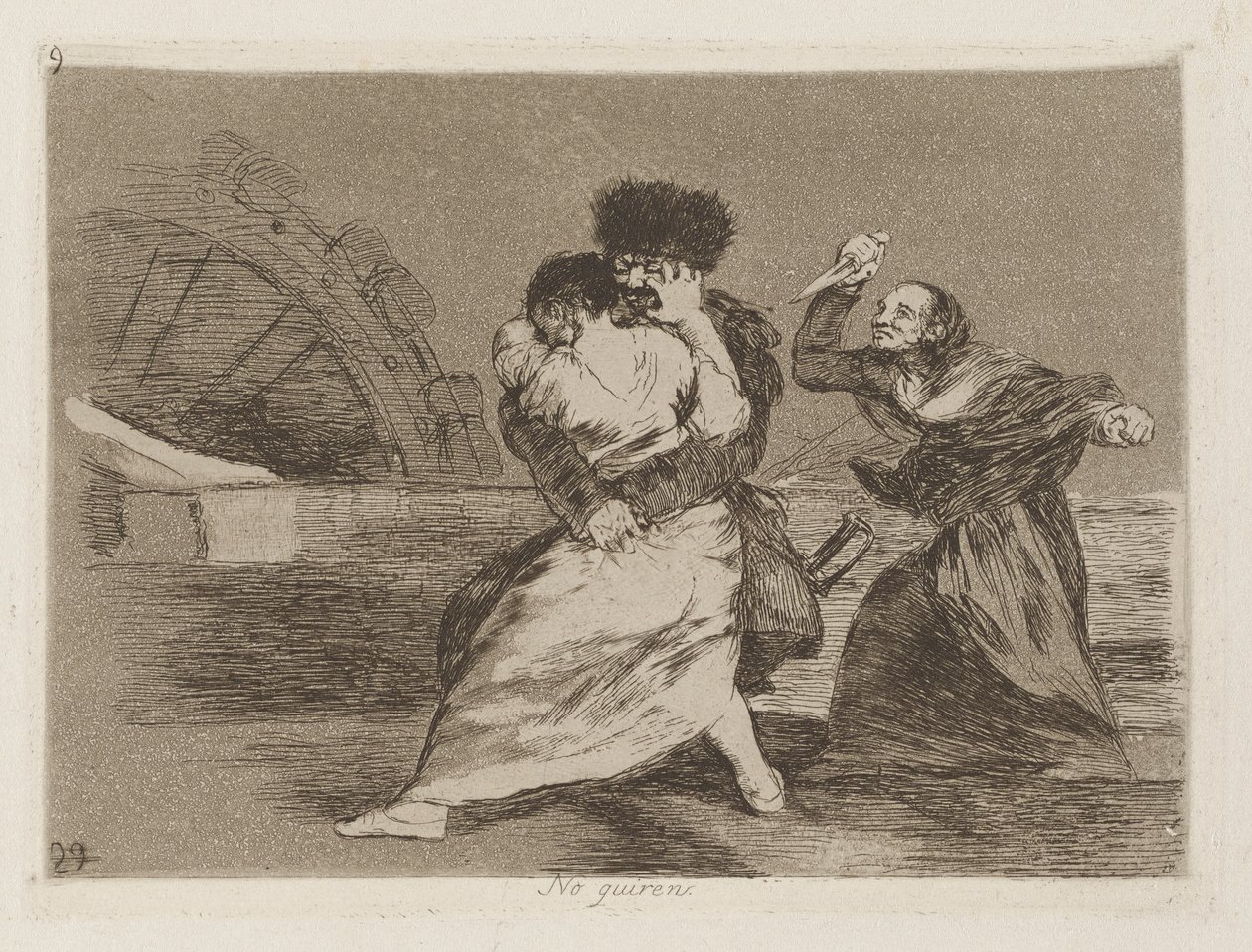 No quiren [sic] (Sie wollen nicht) von Francisco de Goya