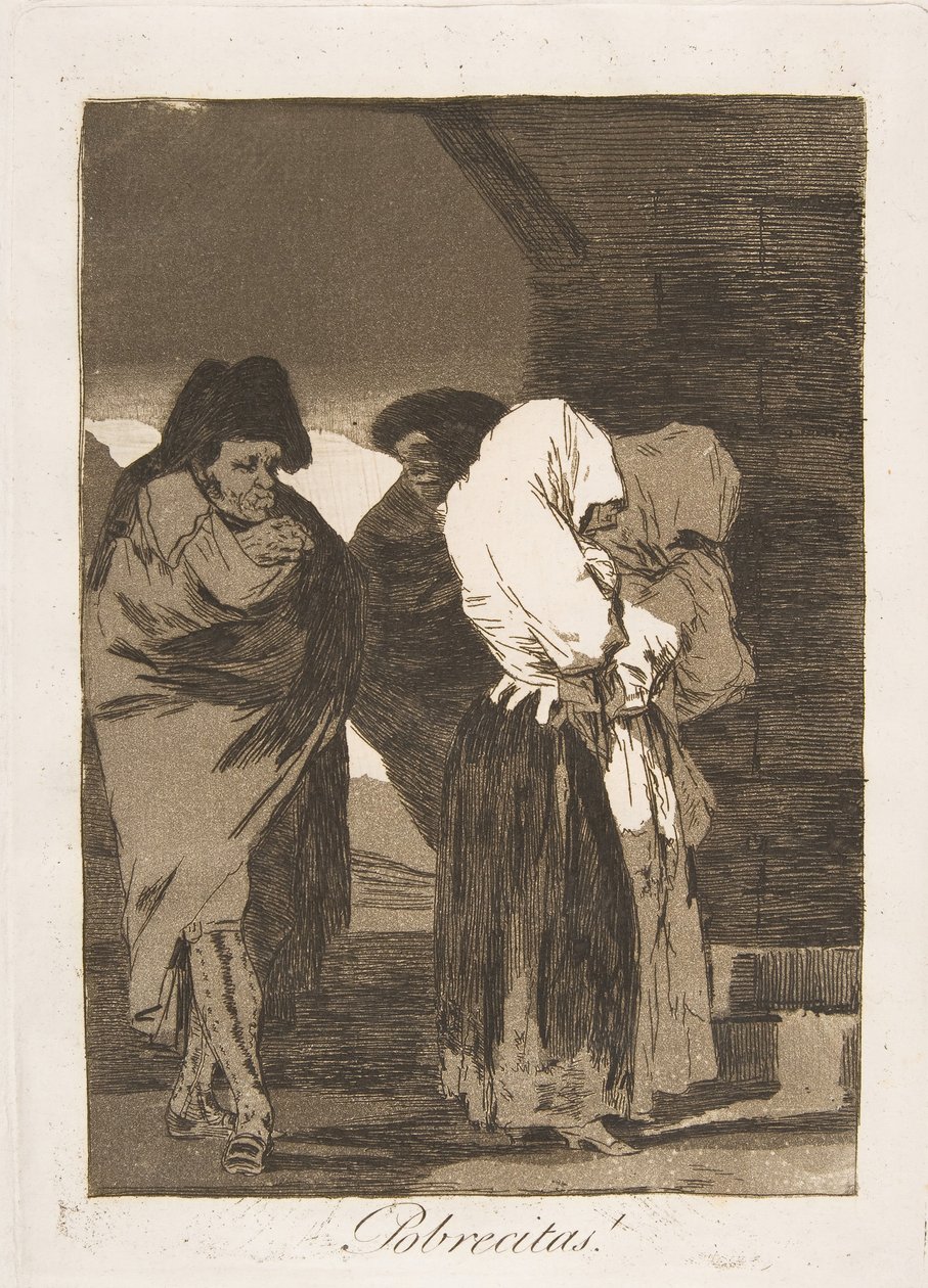 Tafel 22 aus Los Caprichos: Arme kleine Mädchen! Pobrecitas! von Francisco de Goya